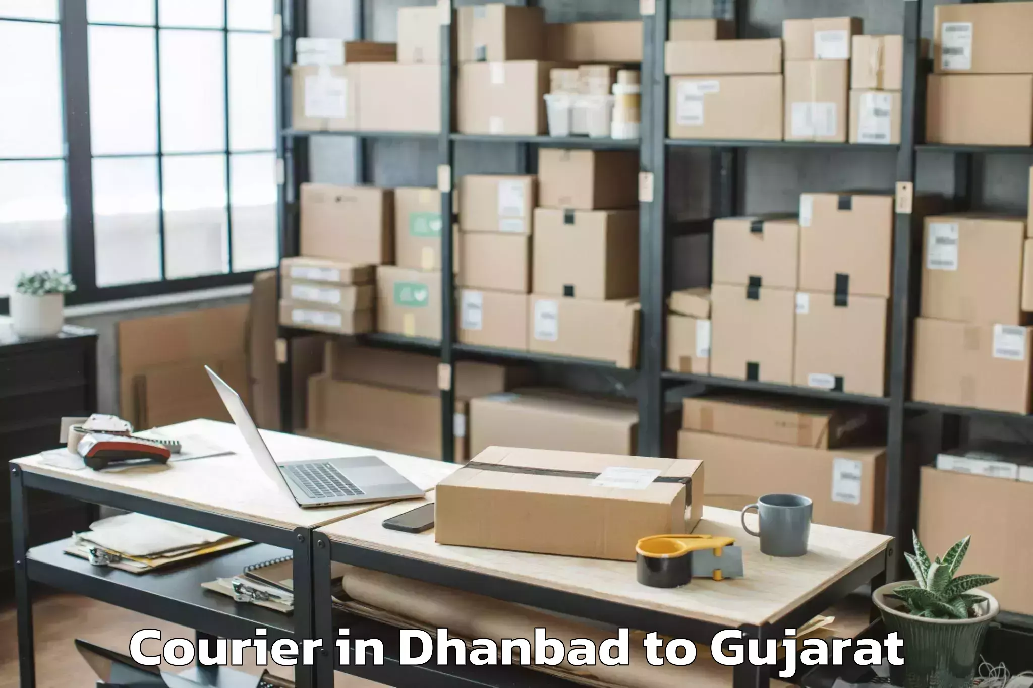 Easy Dhanbad to Vav Courier Booking